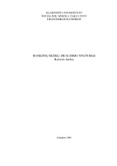 Bankinių rizikų draudimas 1