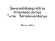 Teršalai vandenyje