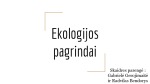 Ekologiniai pagrindai 1