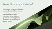 Skaidrės apie tarptautinę Žemės dieną 3