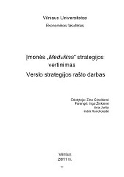 Verslo veiksmų prekybos strategija. Dominuojančios verslo įvairinimo strategijos pavyzdys