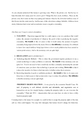 The economics consequences of internalization of negative externalities 2