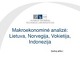 Makroekonominė analizė: Lietuva, Norvegija, Vokietija, Indonezija