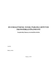 Es struktūrinių fondų parama Lietuvos ekonomikai finansuoti 1