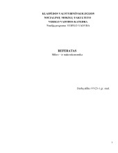 Mikro – ir makroekonomika referatas 1