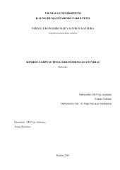 Kinijos tarptautiniai ekonominiai santykiai 1