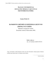 Bankroto grėsmės įvertinimas Lietuvos įmonių pavyzdžiu 2