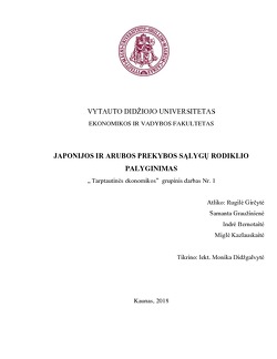 prekybos ekonomikos japonijos rodikliai