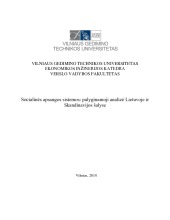 Socialinės apsaugos sistemos: palyginamoji analizė Lietuvoje ir Skandinavijos šalyse 1