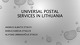 Universal postal services in Lithuania