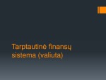 Tarptautinė finansų sistema (valiuta) 1