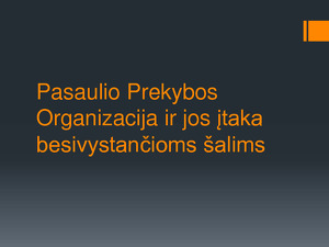 pasaulio prekybos organizacija ginčų sprendimo sistema)