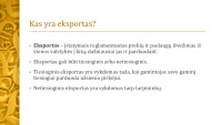 Eksportas ir importas Lietuvoje skaidrės 2