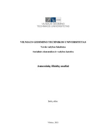 Asmeninės išlaidos 1