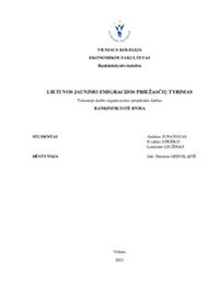 Lietuvos jaunimo emigracijos priežasčių tyrimas 1