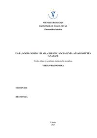 UAB „Good goods“ ir AB „Grigeo“ socialinės atsakomybės analizė 1