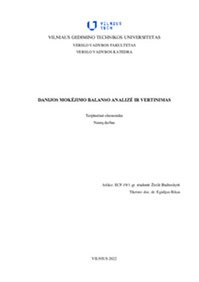 Danijos mokėjimo balanso analizė ir vertinimas 1