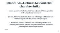 Įmonės AB „Lietuvos geležinkeliai“ veikla ir mokami mokesčiai 3