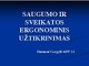 Saugumo ir sveikatos ergonominis užtikrinimas