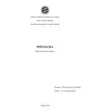Infliacija. Makroekonomikos referatas. 1