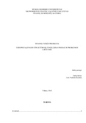 Europos sąjungos struktūrinių fondų įsisavinimas ir problemos Lietuvoje 1
