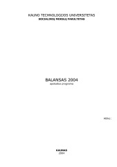 Finansai. Rivilės balansas 1