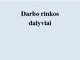 Darbo rinkos dalyviai