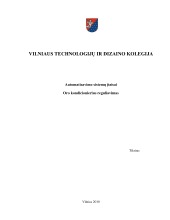 Automatizavimo sistemų įtaisai oro kondicionierius reguliavimas 1