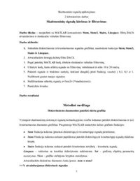 Skaitmeninių signalų kūrimas ir filtras 1