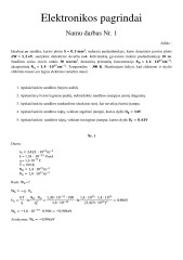 Elektronikos pagrindai. Namų darbas Nr2 1