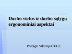 Darbo vietos ir darbo sąlygų ergonominiai aspektai 1