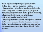 Darbo vietos ir darbo sąlygų ergonominiai aspektai 2