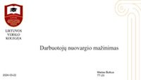 Darbuotojų nuovargio mažinimas 1