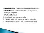 Kompiuterizuotos darbo vietos ergonomika skaidrės 2