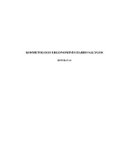 Kosmetologo ergonominės darbo salygos 1