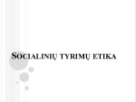Socialinių tyrimų etika skaidrės 1
