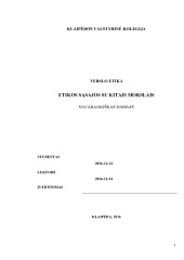 Etikos sąsajos su kitais mokslais 1