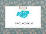 Etikos kodeksas prezentacija 1