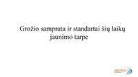Grožio samprata šių laikų jaunimo tarpe 1