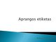 Skaidrės apie aprangos etiketą