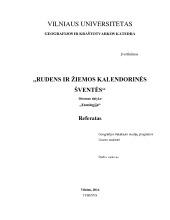 Rudens ir žiemos kalendorinės šventės 1