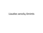 Liaudies senolių išmintis 1