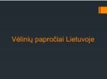 Vėlinių papročiai Lietuvoje 1