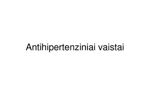 Antihipertenziniai ir antiangininiai vaistai