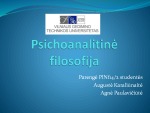 Psichoanalitinė filosofija S Freud 1