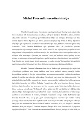 Michel Foucault Savasties istorija 1