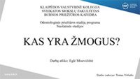 Skaidrės apie žmogaus sampratą 1