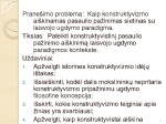 Konstruktyvistinė ugdymo filosofinė koncepcija 2