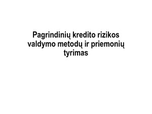 rizikos valdymo metodus)