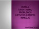 Verslo kreditavimo problemos Lietuvos kredito rinkoje